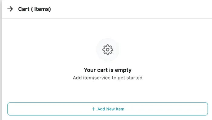 A job's cart showing "Your cart is empty" even though services are selected on the job