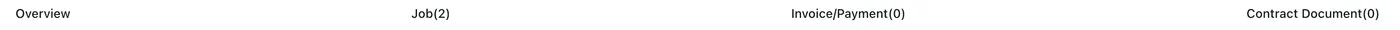 The contract tabs: Overview, Job, Invoice/Payment, and Contract Document