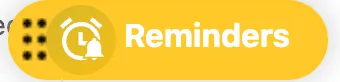 The Reminders button in the bottom-left corner of the screen